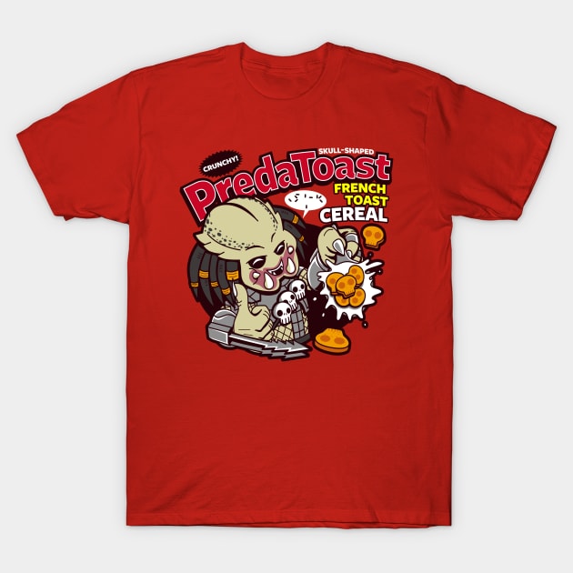 Funny Retro 80's Sci-fi Alien Villain Kawaii Breakfast Cereal T-Shirt by BoggsNicolas